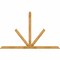 Ekena Millwork Saratoga Rough Sawn Timber Gable Bracket, Western Red Cedar, 96"W x 60"H x 2"D x 4"F, 15/12 Pitch GBW096X60X0204SAR00RWR - alternate 1